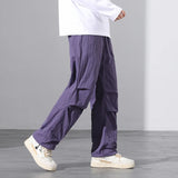 Riolio Parachute Pants for Men's Summer Slim American Loose Fitting Straight Tube Workwear Casual Pants