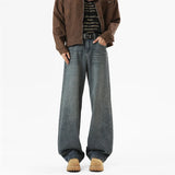 Riolio  High-quality Jeans men Wide Leg Jeans Male Loose Straight Denim Pants  Autumn Harajuku Blue Jean Trouser Streetwear Clothes 2025