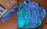 Riolio  Men's shiny long-sleeved shirt summer new men's casual Performance long-sleeved shirt holiday casual shirt
