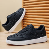 Riolio  New Spring  Autumn Men's Board Shoes Korean Edition Trendy Personality Rivet Men's Single Shoes Versatile Casual Shoes