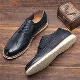 Riolio Brogue Men Shoes Brand Comfortable Fashion Luxury Casual Shoes Men