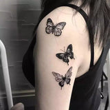 Riolio Waterproof Temporary Tattoo Sticker 3D Butterfly Small Body Art Fake Tatto Flash Tatoo Wrist Foot Hand for Girl Women