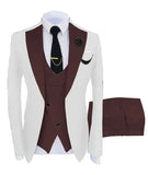Riolio  3pcs Men Coat Business Formal Slim Fit Suit Costumes Pour Homme Set Party Vest Pants Wedding Blazer Verde Hombre Terno Masculino