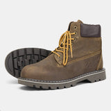 Riolio Genuine leather Men Boots Comfortable Fashion Brand Ankle Boots