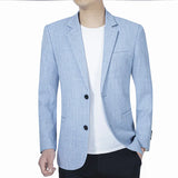 Riolio New Men Suit Jacket Thin Blazers Spring Autumn Solid Business Casual Suit Jacket Men Clothing Blazer Hombre Coats