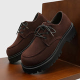 Riolio  Men's Big Head American Retro Thick-Sole High Casual Shoes Four Season New Soft-Sole Non-Slip Outdoor Joker Sports Walking Shoes