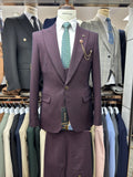 Riolio  Newest Men's Slim Fit Suits 3 Pieces Jacket Vest Pants Business Office Outfit One Button Tuxedo For Men Interview Wear