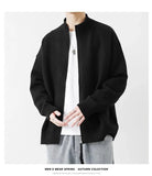 Riolio  New Japanese Popular Men Cardigan Jacket Luxury Trendy Turtleneck Knitted Zip-up Long Sleeve Sweater Coat Premium Knitwear M-3XL