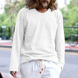 Riolio Spring And Autumn Korean Style Sweater Men's Casual Loose Plus Size men's Clothing Waffle Fabric Crew-neck Long-sleeved Pullover