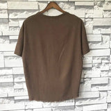 Riolio  Fashion O-Neck Pockets Irregular Hole Tassel T-Shirts Men's Clothing Summer New Loose Casual Tops Asymmetrical Tee Shirt