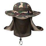 Riolio  Fishing Flap Caps Men Sun Protection Summer Quick-drying Bucket Hat Outdoor Face Wide Brim Women Bucket Hat For Fishing Climbing