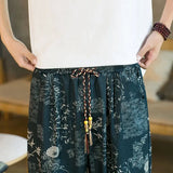 Riolio  Summer Casual Loose Over-knee Men Trendy Casual Harun Thin Beach Pants