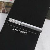 Riolio  Tie Pin for Men Necktie Accessories Silvery Colour Ties Metal Tone Simple Bar Clasp Practical Clasp Tie Clip Collar Clip Male