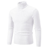 Riolio black turtleneck outfit men Cool New Trend Men's High Neck Sweater  Pullover Knitted Warm Casual Men Clothing  Knitted Sweater Men