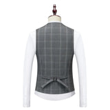 Riolio  New Hot Sale Of The Season Men's Slim Fit Casual Plaid Three-Piece Suit Wedding Groomsmen Formal Wear Banquet Suitable Scene Fas