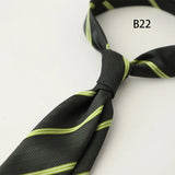 Riolio  Handmade 8cm Dots Striped Neckties Business Formal Dress Professional Men's Silk Ties Wedding Party Suit Cravat Brown Neck Tie