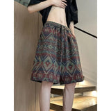 Riolio  Ethnic Style Printed Shorts Men's Fashion Trend Loose Versatile Couple Casual Five Points
