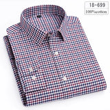 Riolio  Luxury high-quality100%cotton houndstooth full shirts for men slim fit Casual shirt long-sleeve plaid soft designer clothes ropa