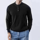 Riolio  New Fashion Men Henry Sweater Light Luxury Knitted Solid Color Long Sleeve Pullover Premium Quality Skin-friendly Knitwear M-3XL
