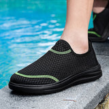 Riolio  New Summer Men Mesh Shoes Breathable Loafer Lightweight Handmade Casual Shoes Outdoor Men's Sneakers Walking Shoe Driving Shoes