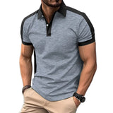 Riolio  Summer Men Casual Business T-Shirts Short Sleeve Polo Shirt Comfortable Formal Tops Breathable Polo T Shirt Blouses Man Clothes