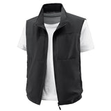 Riolio  Men Outdoor Leisure Breathable Sleeveless Vest Men Solid Fishing Photography Waistcoat Tactical Casual High-Quality Vests Male