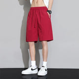 Riolio  Men's Ice Silk Quick-Dry Breathable Mid-Length Sports Stretch Beach Shorts Summer New Style Casual Outdoor Comfort Wear