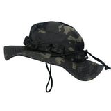 Riolio  New outdoor tactical Benny hat military fan round-brimmed  Velcro camouflage hat sunshade breathable  camping bucket hat