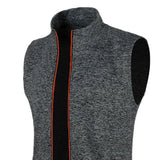 Riolio Autumn and Winter Men's Knitted Velvet Fashion Casual Top Zipper Vest Sleeveless High Neck Fleece Solid Color Men's Wear