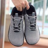 Riolio  Wide footed large-sized men's suede hiking shoes anti slip leather outdoor sports shoes camping running jogging  men's loafers