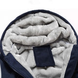Riolio Winter Jacket Men Warm Coat Thick Fleece Male Zipper Hooded Jackets Casual Hooded Sportswear Outerwear Long Sleeves Sports Hoody