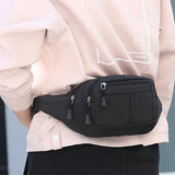 Riolio Fashion Men Women Waist Bag Casual Fanny Pack Purse Large Phone Belt Bag Pouch Canvas Outdoor Travel Phone Bag Banana Hip Bags