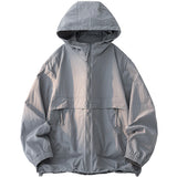 Riolio  Spring Summer Men Light Jackets Outdoor Quick Dry Men Sun Screen Hooded Coats Men Sports Breathable Cargo Jackets