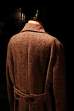 Riolio  Luxury Wool Blend Coat Men Over Jacket Herringbone Pattern Double Breasted Overcoat Plus Size Warm Formal Business Tailored Wear