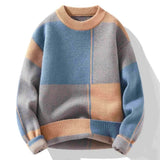 Riolio Round Collar Crewneck Long Sleeve Thick Knitwear Original Autumnr and Winter Pullover Man Casual Y2k Knitted Sweaters for Men