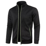 Riolio Autumn Winter Men's Zipper Knit Long Sleeves Thin Cashmere Fashion Top Sweater Coat