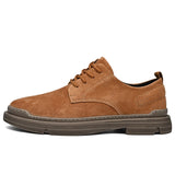 Riolio  Men Shoes Casual Non Slip Wear Resistant Suede Daily Business Shoe Hot Sale Round Toe Low Top British Styl