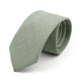 Riolio  Novelty New Solid Color Ties For Men 100%Cotton Handmade High Quality Necktie Pink Green Orange 6.5cm Skinny Slim Ties Accessory