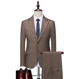 Riolio  Hot Sale Of The Season New Men's Checkered Casual Suit Two-Piece Set Photography Studio Fashion Urban Wear Single-Button Clos...