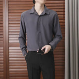 Riolio  Capable Temperament Handsome Turn-down Collar Men's Clothing Button Man Shirts Loose Office Lady Fashion Casual Spring Summer