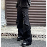 Riolio swag outfits men American Style Elastic Waist Loose-fit Casual Trousers 280gm Sensibility Ruffled Wide-leg Pants Men's Tuxedo Pants