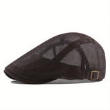 Riolio Outdoor Sun Hats Breathable Mesh Newsboy Cap Beret Men's Casual Hat Berets Spring Summer Autumn Flat Gorras