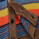 Riolio Spring Autumn Fashion Men's V-Neck Collar Cardigan Sweater Slim Fit Cable Knit Patchwork Woolen Long Sleeve Casual Male Top