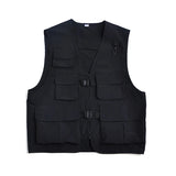 Riolio Summer Thin Outdoor Workwear Jaet Men's Faion Brand Japanese Sle Functional ket Vest Multi-Functional Vest for Photo...