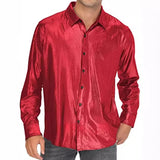 Riolio  Spring Autumn New Fashion Turn-down Collar Long Sleeve Fashion Shirt Man High Street Casual Loose Button Cardigan Sequined Tops