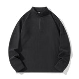 Riolio  Autumn and Winter Bottoming Solid Color Long-sleeved Men's Stand-collar Long-sleeved T Fashion Casual Top