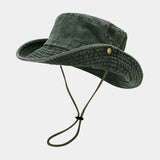 Riolio  Spring and summer new splicing big eaves washed old fishing mountaineering hat men's outdoor travel sun protection sun hat women