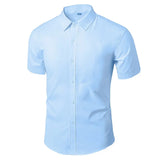 Riolio Men's Long Sleeve White Shirt Casual Business Formal Slim Fit Korean Style Professional Work Shirt Wrinkle-free Ironing