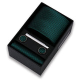 Riolio  Tie For Men Tie Clips Set Necktie Man Wedding Blouses Dress Cufflinks Gift Box Pocket Square Clip Business Skinny Gravetas