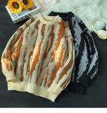 Riolio  Korean style autumn and winter new men and women trendy street style personalized round neck sweater couple hip-hop loose casual